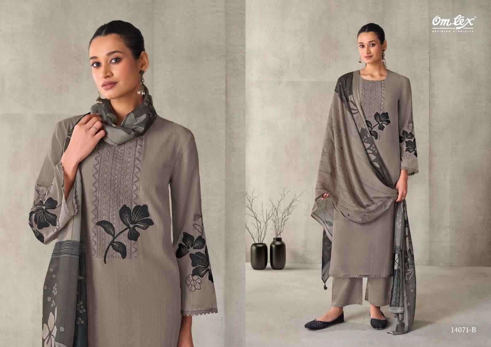 TIANAAYA By OMTEX 14071 Series Beautiful Festive Suits Stylish Colorful Fancy Casual Wear PREMIUM MAL CHANDERI SILK Dresses At Wholesale Price